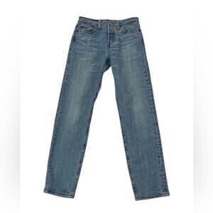 Levi's Blue High Waisted Wedgie Straight Leg Button Fly Denim Jeans Size 24